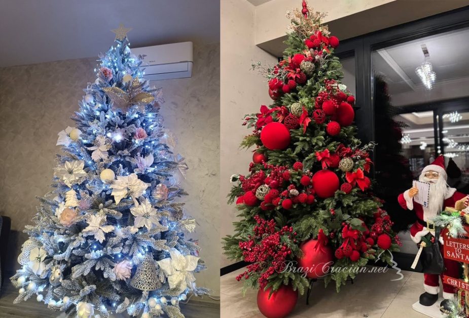 разлики между украсата на бяла и зелена изкуствена елха